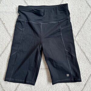 Sweaty Betty Zero Gravity Black Biker/Running Shorts 9" Inseam Sz XS